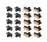 GDQLCNXB SS22F25-G7 2 positions DPDT 2P2T Lot de 20 mini interrupteurs coulissants à souder