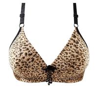 Gdqzzeaiix Brassiere Femme,Femmes imprimé léopard Mode Soutien Gorge Sexy Mince Grande Taille Push Up Paire affaissement sous vêtements sans Soutien Gorge à Armatures