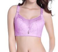 Gdqzzeaiix Brassiere Femme,Femmes Pleine Coupe Mince sous vêtements Grande Taille sans Fil Sport Soutien Gorge Dentelle Soutien Gorge Poitrine Couverture Tasse Grande Taille Gilet Soutiens Gorge