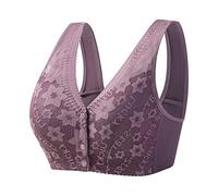 Gdqzzeaiix BrassièRe Femme,Womens No Steel Ring Front Close Bra T Back Plus Size Soutien Gorge sans Doublure sans Couture pour Buste