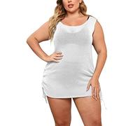 Gdqzzeaiix Cache Maillot,Femmes Plus Taille Réglable Hanche Jupe Plage Débardeur Robe Dos Crochet Cover Up