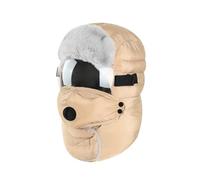 Gdqzzeaiix Cagoule Homme,Cagoule Ski Femme,Chapeau d'hiver Chaud doublé en Polaire pour Hommes et Femmes Casquette d'équitation d'extérieur épaisse et Coupe-Vent