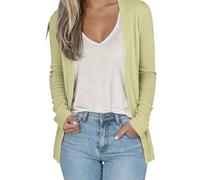 Gdqzzeaiix Cardigan Femme Ete,Gilet léger à Manches Longues - Pull en Maille ajusté avec Devant Ouvert, idéal pour Un Confort aéré et Une Protection Solaire 2024
