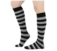 Gdqzzeaiix Chaussettes Femme Hiver idée Cadeaux de Noël, Chaussettes Femme Fantaisie Chaude Doux et Comfortable Socquettes rayé de Noël Épais Couvre-Jambes Motifs Variés Mi-Tube