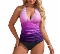 Gdqzzeaiix Ensemble Bikini Triangle,Maillot de Bain Tankini imprimé élégant Deux pièces Haut et Bas de Bikini Taille Haute avec Bretelles réglables