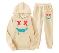 Gdqzzeaiix Ensemble Homme Jogging,Costume pour Homme Automne et Hiver Loisirs Pull à Capuche Pantalon avec Pompons Costume de Sport