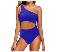 Gdqzzeaiix Maillot De Bain Gainant Ventre Plat,Maillot de Bain 1 pièce asymétrique épaule dénudée pour Femmes Couverture complète Trou de Serrure