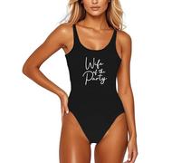 Gdqzzeaiix Maillot De Bain Grande Taille Femme 1 Piece,Maillot de Bain à imprimé Lettre pour Femme Maillot de Bain Sexy Bikini sans Manches Dos Nu