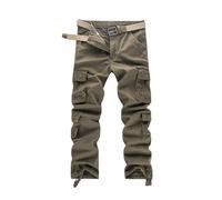 Gdqzzeaiix Pantalon De Travail Homme Chantier,Salopette de Poche en Coton pour Hommes Pantalons Longs Pantalons épais vêtements Amples Pantalons de Couleur Unie