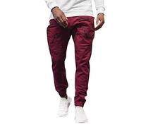 Gdqzzeaiix Pantalon Tactique Homme,Sport Loisirs Salopettes Pantalon Poche Couleur Mode Solide Pantalon Homme Confortable Pantalon pour Homme