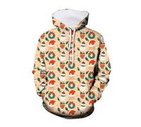 Gdqzzeaiix Pull de Noël Fantaisie pour Enfants, Pull Hoodie Fille 3D Imprime Rigolo Drôle Sweat Moche Doux Comfortable Pullover Manches Longues Hiver Chaud pour 3-14 Ans Décontracté Classique