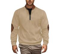 Gdqzzeaiix Pull Homme,Sweatshirt zippé sans Capuche pour Homme Coupe Slim décontracté Manches Longues léger Respirant Confortable Streetwear pour Un Usage Quotidien