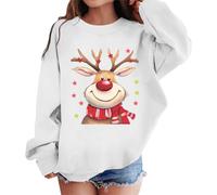 Gdqzzeaiix Pull Noel Enfant, Pull Noel Fille 3-10 Ans, Sweat-Shirt Graphique Fille col du Cou Manches Longues Pull Tombant Confortable Quotidien Loisir Sortie