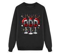 Gdqzzeaiix Pull Noël Famille, Sweat de Noël Femme Homme Enfants Classique Manches Longues Col Rond Sans Capuches Sweater Vintage Sweatshirt 3D Imprime Tops Hiver Automne Christmas