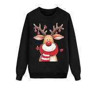 Gdqzzeaiix Pull Noël Famille, Sweat de Noël Femme Homme Enfants Classique Manches Longues Col Rond Sans Capuches Sweater Vintage Sweatshirt 3D Imprime Tops Hiver Automne Christmas