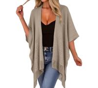 Gdqzzeaiix Robe De Plage,Paréo de Plage décontracté en Maille Transparente avec Franges, léger et idéal pour Les Vacances en Plein air et Le Soleil.