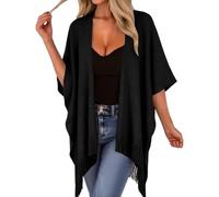 Gdqzzeaiix Robe De Plage,Paréo de Plage décontracté en Maille Transparente avec Franges, léger et idéal pour Les Vacances en Plein air et Le Soleil.