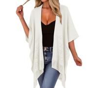 Gdqzzeaiix Robe De Plage,Paréo de Plage décontracté en Maille Transparente avec Franges, léger et idéal pour Les Vacances en Plein air et Le Soleil.