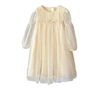 Gdqzzeaiix Robe De Soiree Fille 12 Ans,Robe à Paillettes étoiles et Lune à Manches Longues pour Filles idéale pour Les fêtes et Les soirées dansantes