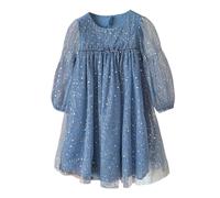 Gdqzzeaiix Robe De Soiree Fille 12 Ans,Robe à Paillettes étoiles et Lune à Manches Longues pour Filles idéale pour Les fêtes et Les soirées dansantes