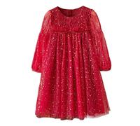 Gdqzzeaiix Robe De Soiree Fille 12 Ans,Robe à Paillettes étoiles et Lune à Manches Longues pour Filles idéale pour Les fêtes et Les soirées dansantes