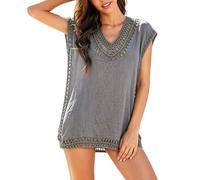 Gdqzzeaiix Robe Plage,Robe châle d'été Ample en Maille, idéale pour la Plage ou comme paréo ou pour se protéger du Soleil.