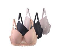 Gdqzzeaiix sans Complexe Soutien Gorge,Bandoulière Confortable et Transparente 3 pièces sans Fil Dos sans éponge avec Bretelles Convertibles