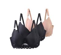 Gdqzzeaiix sans Complexe Soutien Gorge,Bandoulière Confortable et Transparente 3 pièces sans Fil Dos sans éponge avec Bretelles Convertibles