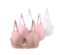 Gdqzzeaiix sans Complexe Soutien Gorge,Bandoulière Confortable et Transparente 3 pièces sans Fil Dos sans éponge avec Bretelles Convertibles