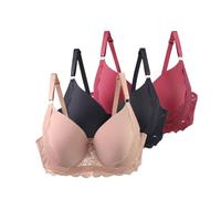 Gdqzzeaiix sans Complexe Soutien Gorge,Bandoulière Confortable et Transparente 3 pièces sans Fil Dos sans éponge avec Bretelles Convertibles