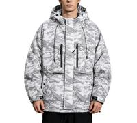 Gdqzzeaiix Veste décontractée d’automne pour homme avec capuche coupe-vent et poches extérieures robustes parfaite pour les activités quotidiennes et les sorties décontractées en mi-saison