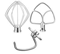 Gdrtwwh Fouet métallique à lame plate pour KitchenAid 4,5 à 5 l