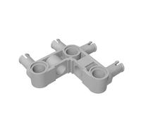 GDS-1005 Connecteur à Goupilles Technic Hub Perpendiculaire 3x3 Courbé avec 4 Goupilles (Nervures sur la Pièce), 50 Pièces-Compatible avec Lego 48989 55615 2393, Couleur:Grigio bluastro Chiaro 194