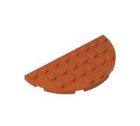 GDS-706 Lot de 10 plaques à coins ronds 10 x 20 cm compatibles avec Lego 22888, 6123812, 6138669, pièces de bricolage et composants MOC pour grandes marques de briques, couleur : orange foncé, 38
