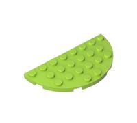 GDS-706 Lot de 10 plaques à coins ronds 10 x 20 cm compatibles avec Lego 22888, 6123812, 6138669, pièces de bricolage et composants MOC pour grandes marques de briques, couleur citron vert 119