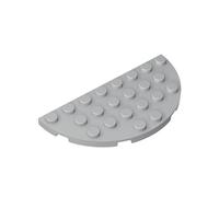 GDS-706 Lot de 10 plaques à coins ronds 10 x 20 cm, compatibles avec Lego 22888, 6123812, 6138669, pièces de bricolage et composants MOC pour grandes marques de briques, couleur : gris bleuté clair