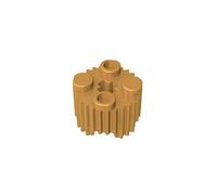 GDS-748 Brick Round 2x2 (Grill), 50 Pièces Compatible avec Lego 92947 4650645, Pièces DIY et Composants MOC pour Grandes Marques de Brique (Color : Pearl Gold 297)