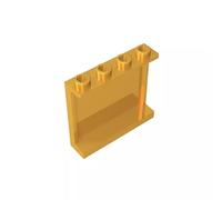 GDS-751 Lot de 50 panneaux 1 x 4 x 3 (supports latéraux/boulons creux), compatibles avec Lego Toy 60581 6223055, pièces de bricolage et composants MOC pour grandes marques de briques, couleur : or