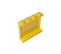 GDS-751 Panneau 1x4x3 (Supports Latéraux/Boulons Creux) 50 Pièces Compatible avec Lego Toy 60581 6223055, Pièces de Bricolage et Composants MOC pour Grandes Marques de Briques (Color : Yellow 24)