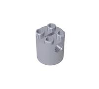 GDS-772 Lot de 10 corps de robot ronds 2 x 2 x 2 cm, sans support d'axe inférieur, compatible avec les briques Lego 30361c 4194010 pour les principales marques de blocs de construction, couleur : plat