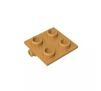GDS-830 Brique à Charnière 2x2 Plaque Supérieure Mince 10 Pièces Compatible avec Lego 6134, Pièces de Bricolage et Composants MOC pour Grandes Marques de Briques (Color : Pearl Gold 297)