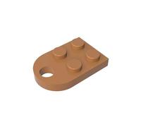 GDS-846 Lot de 10 assiettes spéciales 7,6 x 5,1 cm avec trou, compatibles avec Lego 3176 pièces de bricolage et composants MOC pour grandes marques de briques, couleur : chair moyennement foncé 312