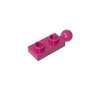 GDS-852 22890 Pivot Plaque Spéciale 1x2 avec Boule d'Attelage d'Extrémité 10 Pièces Compatible avec Lego Briques de Construction Couleur Magenta