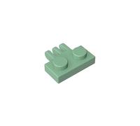 GDS-90016 Pivot Plaque 1X2 Côté avec 3 Doigts 10 Pièces Compatible avec Lego 2452 Composants MOC en Gros Classique Couleur:Verde Sabbia 151