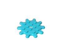 GDS-90081 Plateau Tournant 4x4 à 10 Dents 10 Pièces Compatible avec Lego 35443 Briques de Construction Couleur Azzurro Medio
