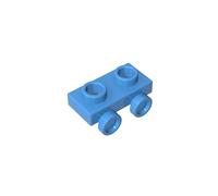 GDS-90192 Charnières 1X2 Plaque avec Plaque à Bosse Inférieure sur Un Côté 50 Pièces Compatible avec Lego Composants MOC en Gros Classique Couleur:Blu Medio 102