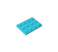 GDS-90196 Plaque de Base 3 * 4 Plaque 10 Pièces Compatible avec Lego Composants MOC en Gros Classique Couleur:Azzurro Medio 322