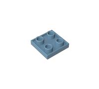 GDS-90248 Plaque Double Face 2x2 50 Pièces Compatible avec Lego Briques de Construction MOC Couleur:Blu sabbiato 135
