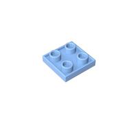 GDS-90248 Plaque Double Face 2x2 50 Pièces Compatible avec Lego Briques de Construction MOC Couleur:Blu Chiaro acceso 212