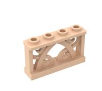 GDS-M154 Ornements Balustrade Décorative Clôture 1x4x2 50 Pièces Compatible avec Lego 19121 Composants MOC en Gros Classique Couleur:Carne Chiaro 283